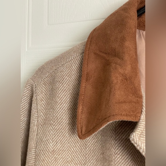 Steve Madden Tan Utility Barn Jacket XL Quiet Luxury Neutral Minimalist - Picture 6 of 15